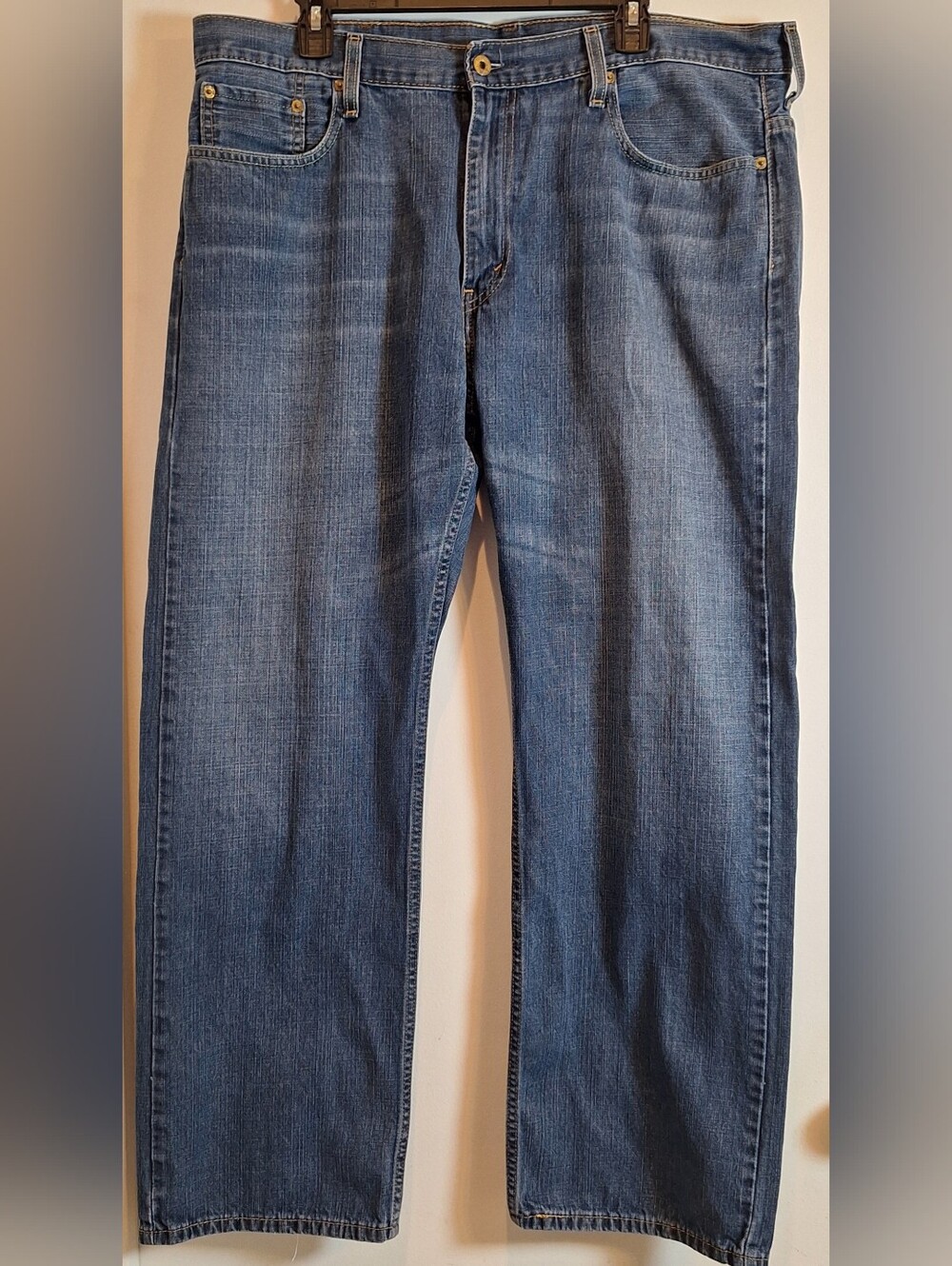 Levi's 569 Loose Wide Leg Straight Jeans Blue Denim Mens 40x32 (Tag38x32)